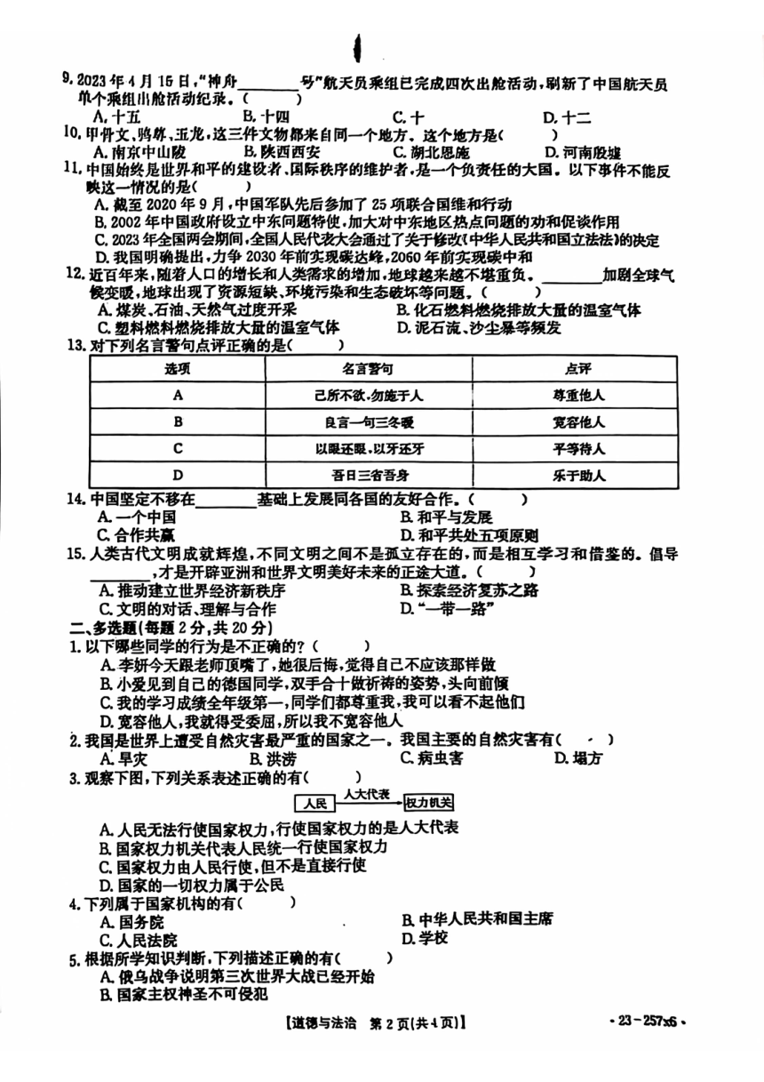 小学政治