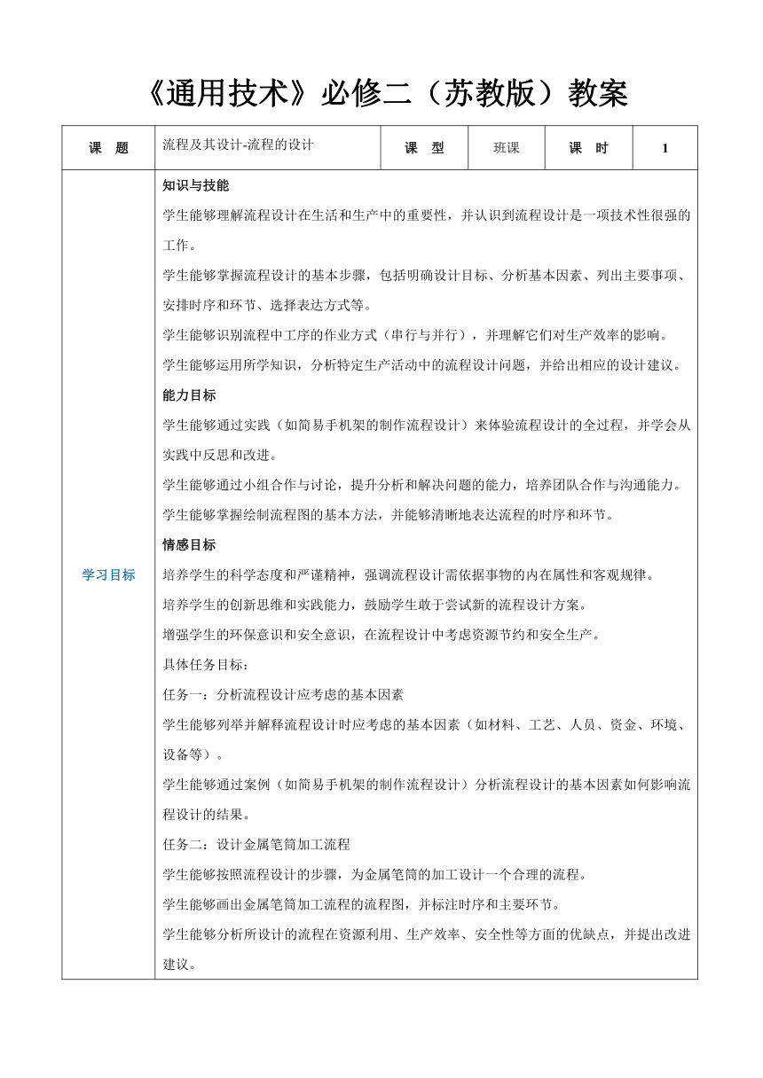 高中通用技术