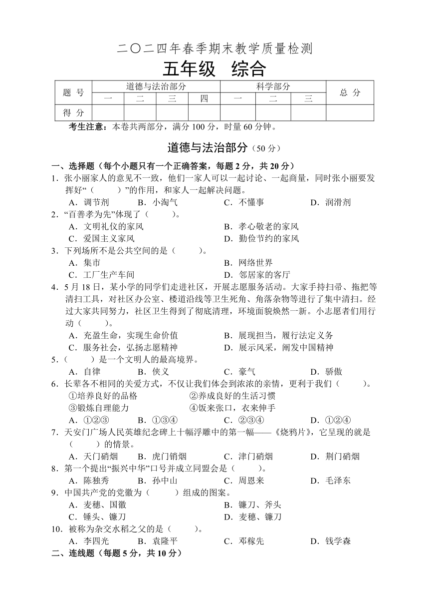 小学文理综