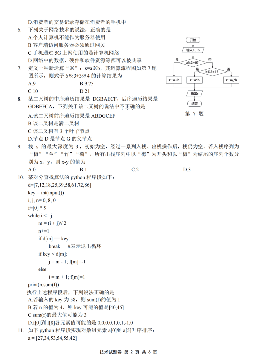 高中通用技术