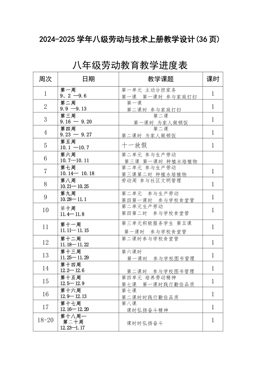 初中劳动